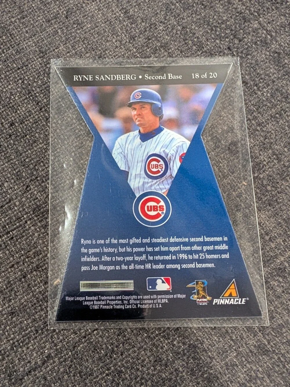 1997 Pinnacle Certified Lasting Impressions Ryne Sandberg #18 Peel Off